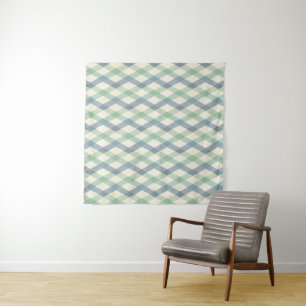 Outdoor Geo Step   Pastel Geometric Pattern Tapestry