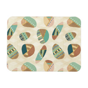Outdoor Geo Step Teal Pattern Magnet
