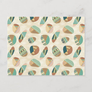 Outdoor Geo Step    Teal Pattern Postcard