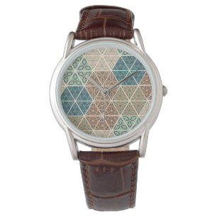 Outdoor Geo XI Blue & Green Tribal Pattern Watch