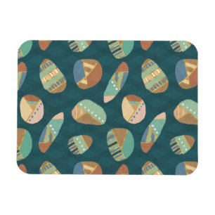Outdoor Geo XII Blue & Green Geometric Pattern Magnet