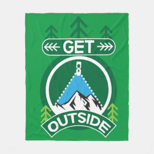 Outdoor Gifts Men Women Into The Wild Hiking M Fleece Blanket
