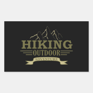 Outdoor hike hikers hiking adventure  rectangular sticker