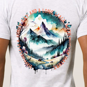 Outdoor Hike, Mother Nature, Mountain, River T-Shirt