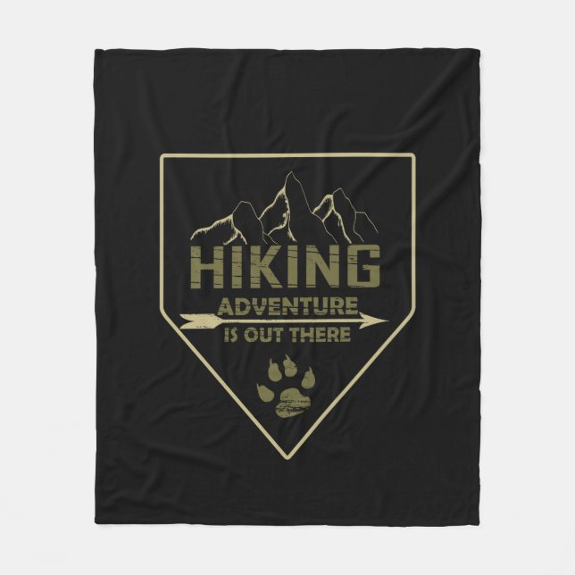 Outdoor hiking adventure  fleece blanket (Front)