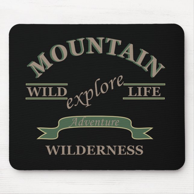 outdoor hiking adventure lover mouse pad (Front)