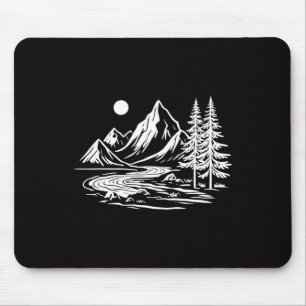 Outdoor Hiking In The Mountains At Night Exploring Mouse Pad