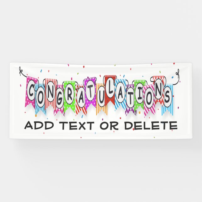 Outdoor / Indoor CONGRATULATIONS Banner (Horizontal)