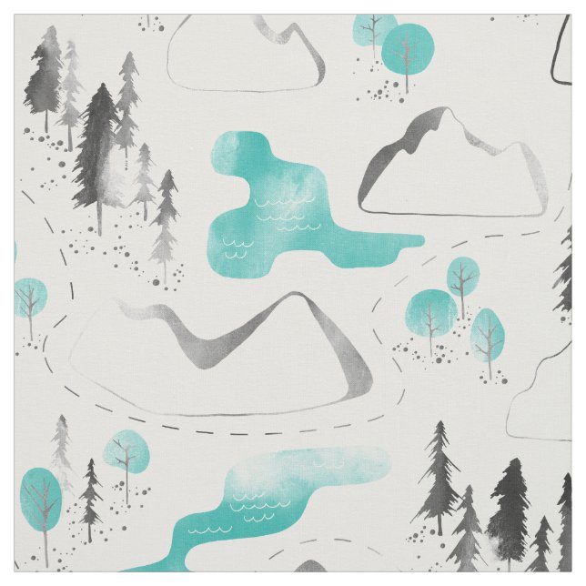 Outdoor Map Fabric (Swatch)