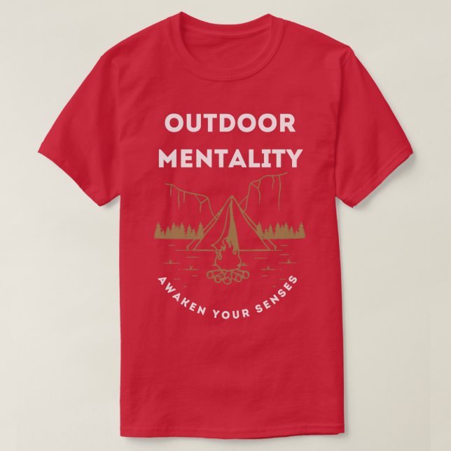 Outdoor Mentality Awaken Your Senses Classic TShir T-Shirt (Design Front)