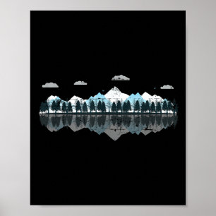Outdoor Mountain Forest Reflection Nature Poster