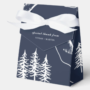 Outdoor Mountain Pine Tree Wedding Favour Box