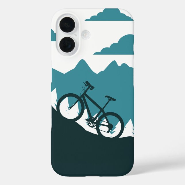 Outdoor MTB Rider Silhouette Design Case-Mate iPhone Case (Back)
