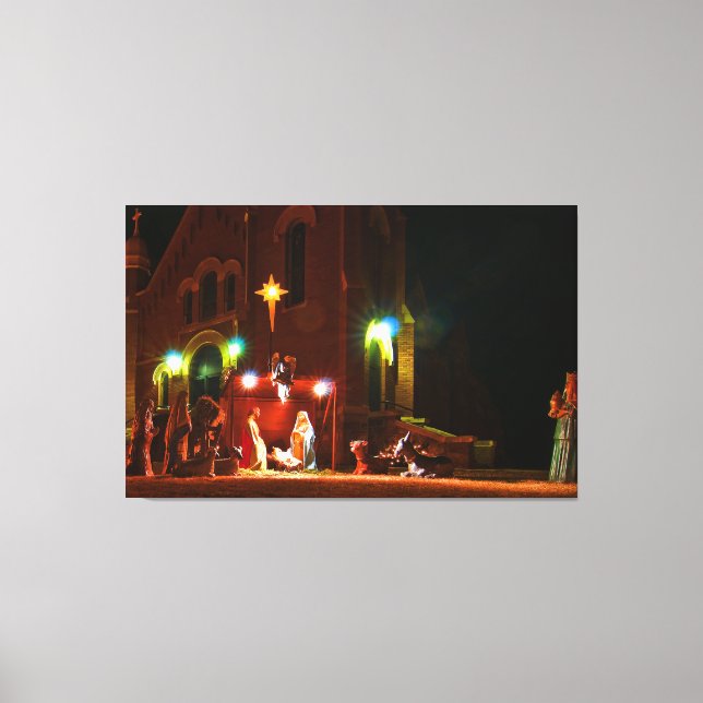 Outdoor nativity scene canvas print (Front)