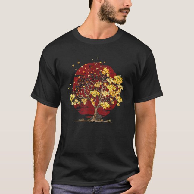 Outdoor Nature Camping People Hiker Forests Tree B T-Shirt (Front)