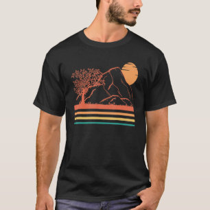 Outdoor Nature Forest With Sunset Retro Camping H T-Shirt