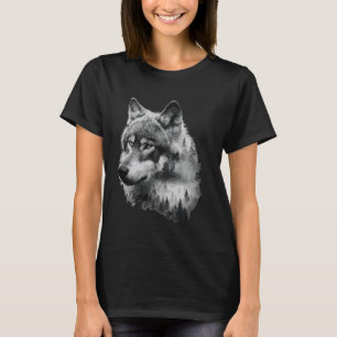 Outdoor Nature Vintage Wolf Wildlife Animals Fores T-Shirt
