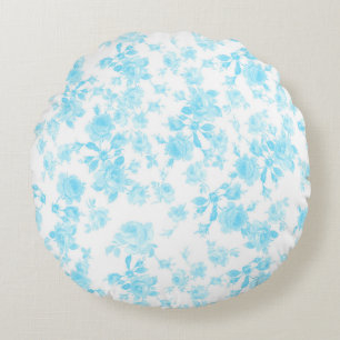 Outdoor Pillow Saint Colette June Roses capri blue