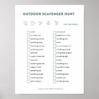 Outdoor Scavenger Hunt Kids Activities Printable