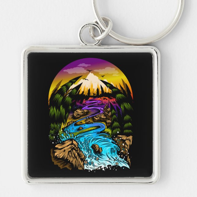Outdoor Scene Key Ring (Front)