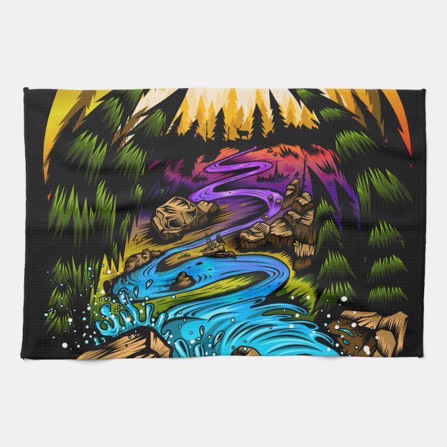 Outdoor Scene Tea Towel (Horizontal)