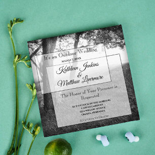 Outdoor Shade Black & White Wedding Invitations