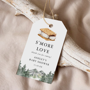 Outdoor S'more Love Smores Baby Shower Favour Gift Tags