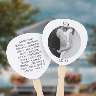 Outdoor Summer Wedding Party Program Hand Fan