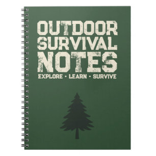 Outdoor Survival Notes Green Forest Notebook