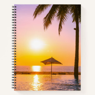 Outdoor Swimming Pool with Umbrella-23543 Notebook