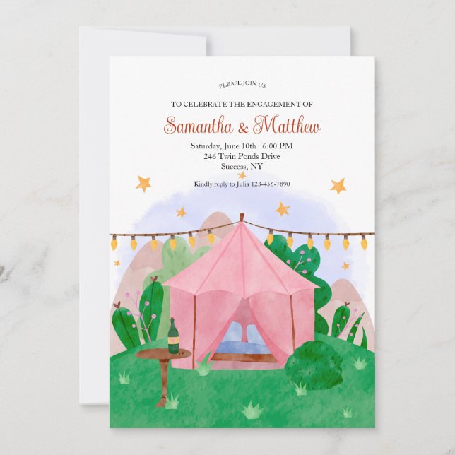 Outdoor Tent  Invitation (Front)