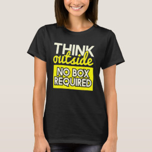 Outdoor Think Outside No Box Hiking Enthusiasts T-Shirt