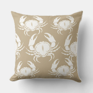 Outdoor Throw Pillow-Crabs Cushion