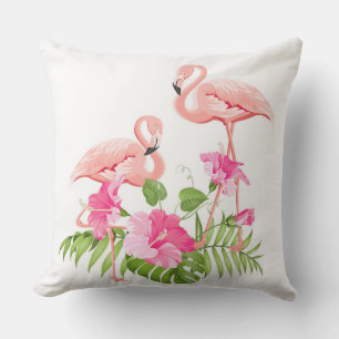 Outdoor Throw Pillow-Flamingo Outdoor Pillow