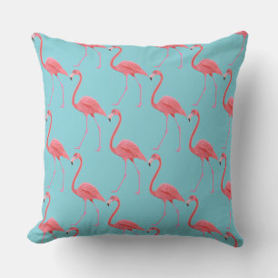 Outdoor Throw Pillow-Flamingos Cushion