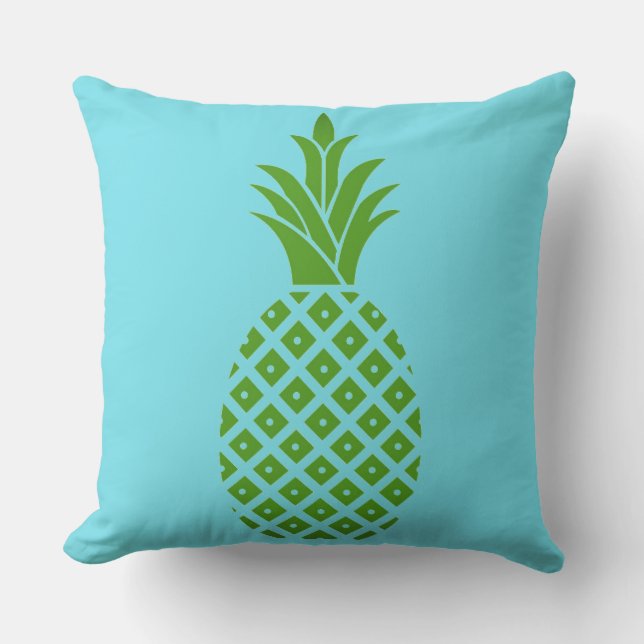 Outdoor Throw Pillow-Pineapple Cushion (Front)