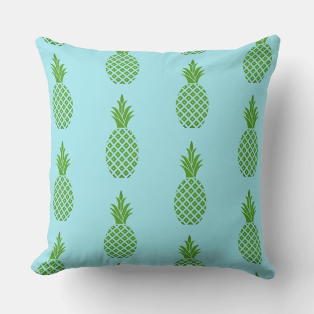 Outdoor Throw Pillow-Pineapples Cushion (Front)