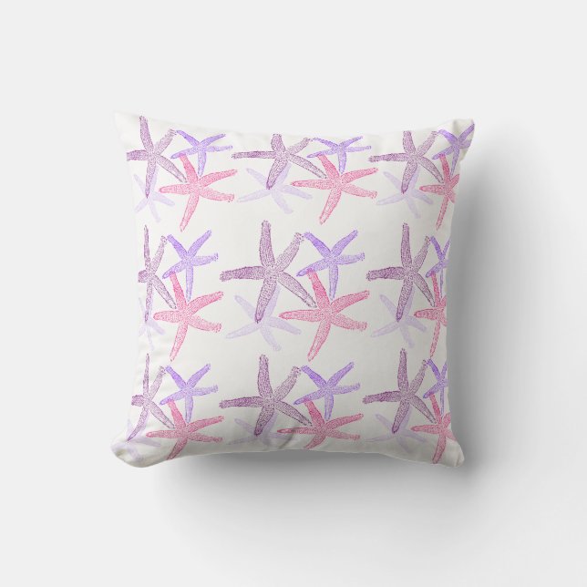 Outdoor Throw Pillow-Starfish Cushion (Front)