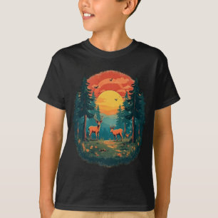 Outdoor Tree Nature Lover Wildlife Retro Forest T-Shirt