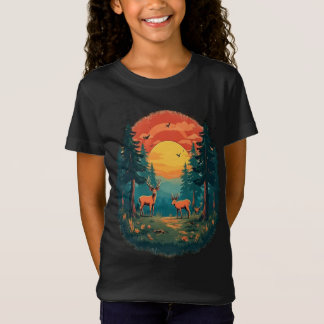 Outdoor Tree Nature Lover Wildlife Retro Forest T-Shirt