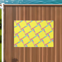 Outdoor Unity Rug, Bright Yellow 6'x4'