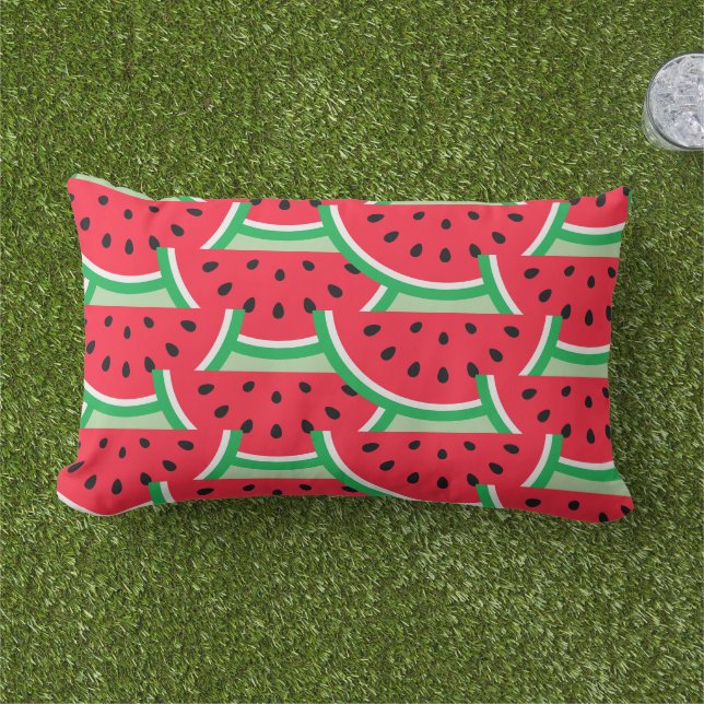 Outdoor Watermelon Throw Pillow (Grass)