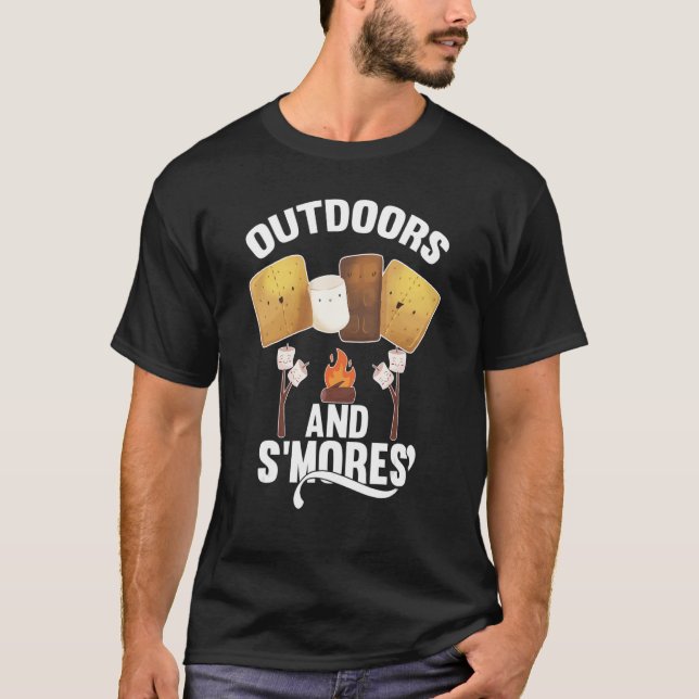 Outdoors and Smores T-Shirt (Front)