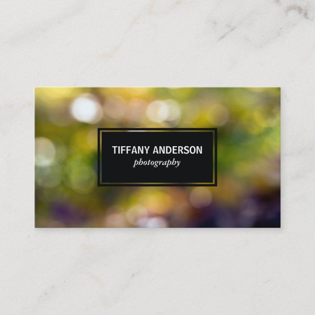 Outdoors Bokeh Business Card (Front)