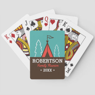Outdoors Camping Family Reunion Playing Cards