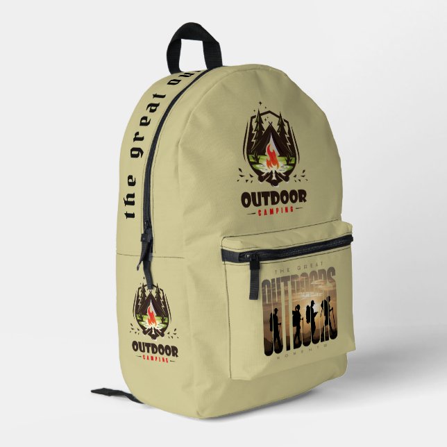Outdoors Camping |  Printed Backpack (Back Corner Left)