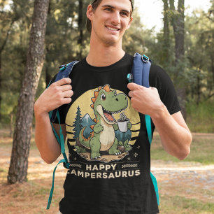 Outdoors Dinosaur Happy Campersaurus Funny Camping T-Shirt