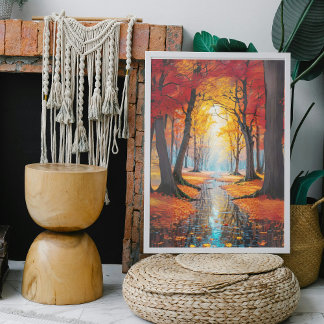 Outdoors Fall Scene Poster