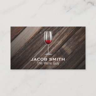 Outdoors Glass of Red Wine Business Card