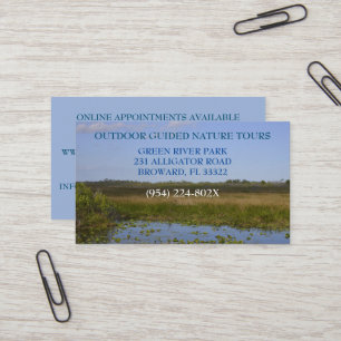 Outdoors Guided Nature Tours Camping Hiking Business Card